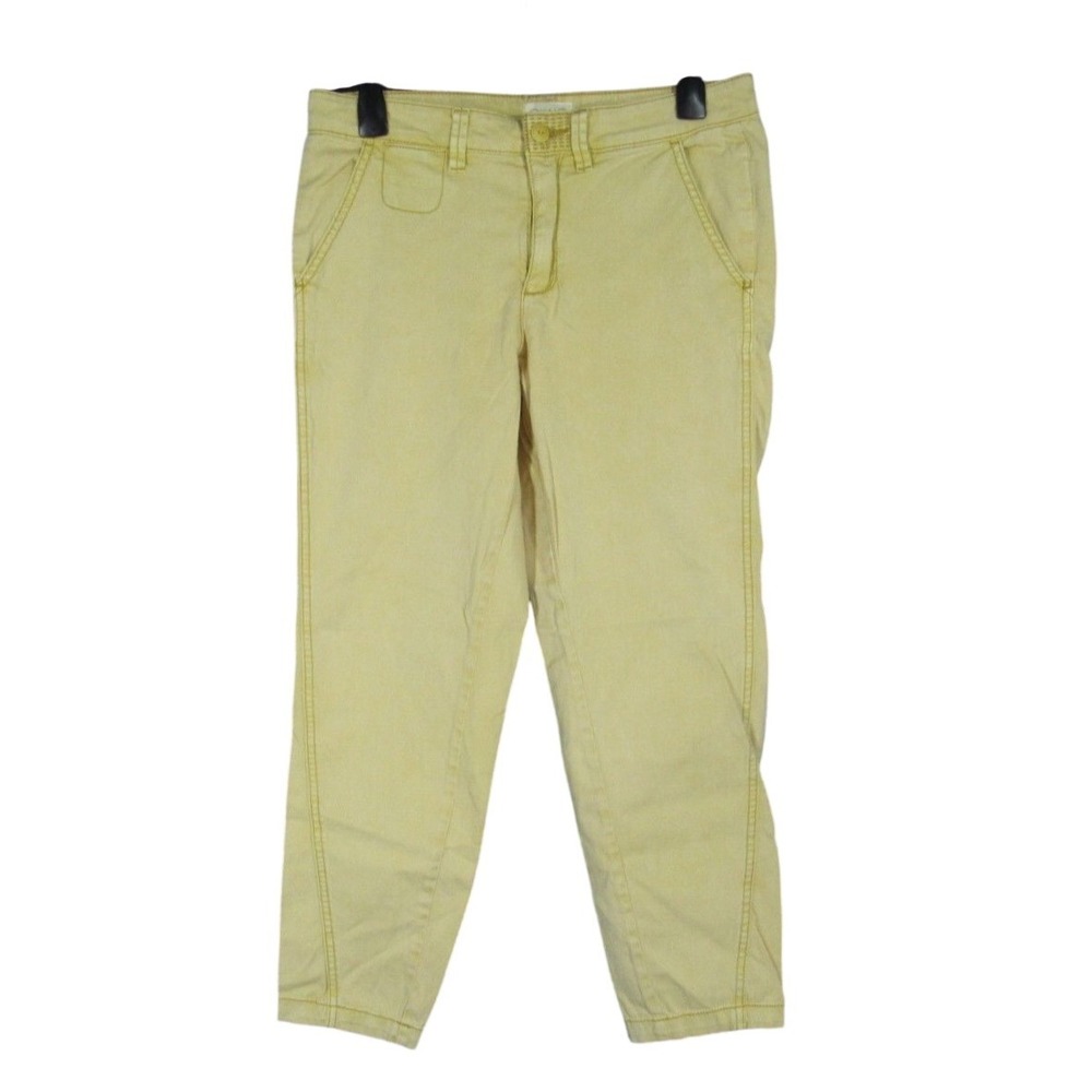 CHINO CH/NO Anthropologie Yellow/Beige STRETCH COTTON TWILL Relaxed Fit PANTS 29